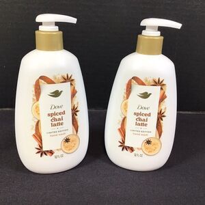 Dove Holiday Treats Limited Edition Spiced Chai Latte Hand Soap 12oz Lot of 2